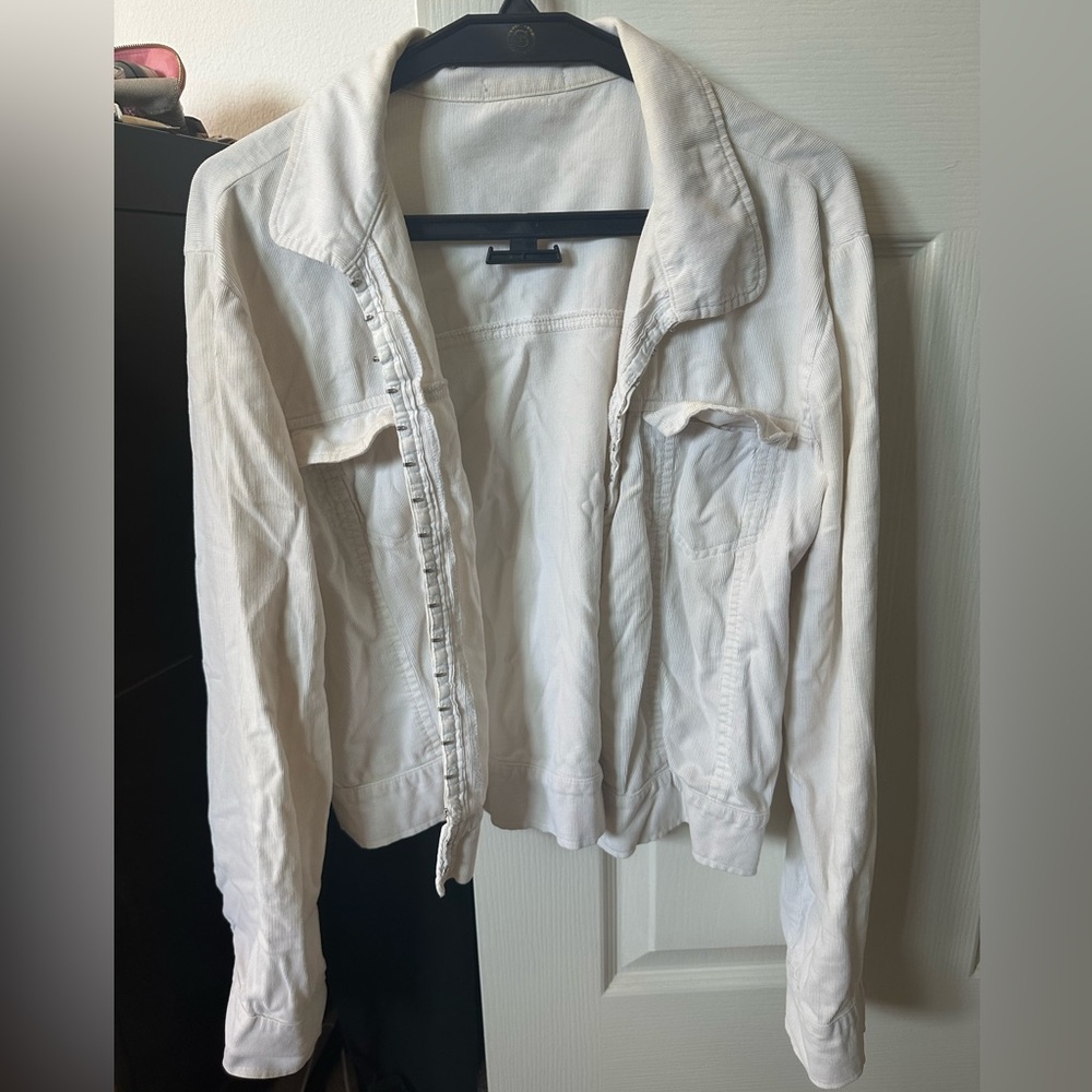 Corduroy cream white shacket